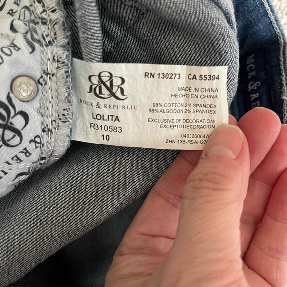 Rock & Republic Lolita USA Flag Shorts Size 10 - Picture 6 of 9